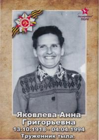 Кузьмина (Яковлева) Анна Григорьевна