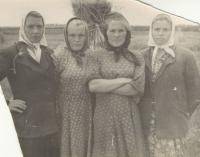 На уборке льна, труженицы тыла